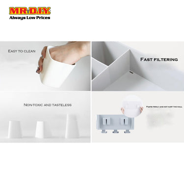 (MR.DIY) Wall-Mounted Toothbrush Holder-Grey