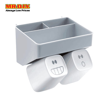 (MR.DIY) Wall-Mounted Toothbrush Holder-Grey