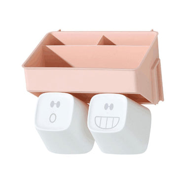 (MR.DIY) Wall-Mounted Toothbrush Holder-Pink