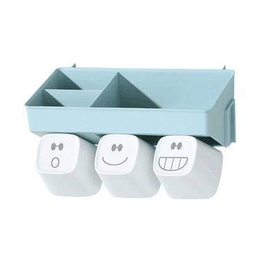 (MR.DIY) Wall-Mounted Toothbrush Holder-Cyan