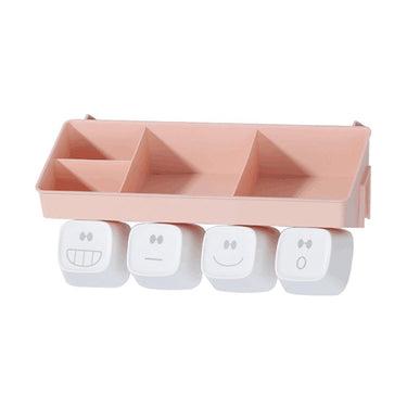 (MR.DIY) Wall-Mounted Toothbrush Holder-Pink