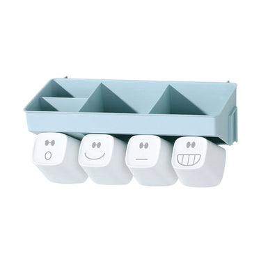 (MR.DIY) Wall-Mounted Toothbrush Holder-Cyan