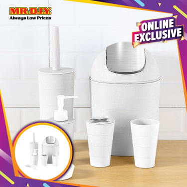 (MR.DIY) 6 in 1 Bathroom Toiletries Set Brown