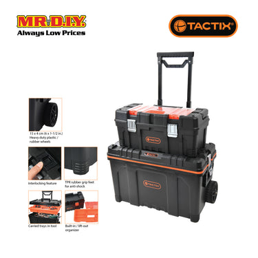 TACTIX 2 In 1 Rolling Tool Box Set (64.2cm)