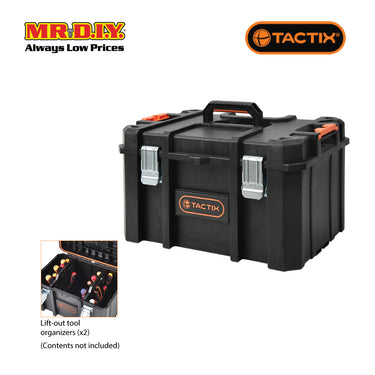 TACTIX Mid Tool Box With Tool Organizer