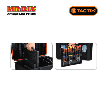 TACTIX Mid Tool Box With Tool Organizer