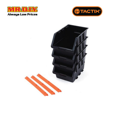 TACTIX Black Storage Bin Set (4 pieces)