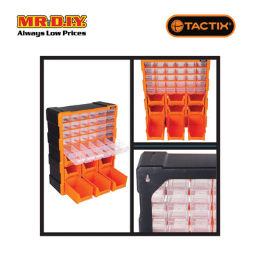 TACTIX 30-Drawers Storage Bin With 9 Tray