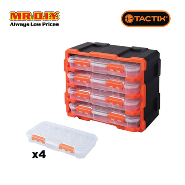 TACTIX Plastic Rack With 4 Organizers