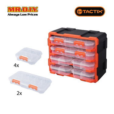 TACTIX Plastic Rack With 6 Organizers