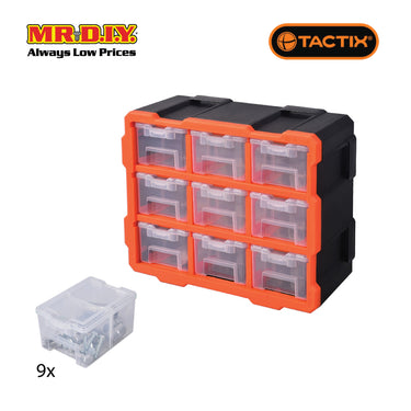 TACTIX Plastic Rack With 9 Organizers