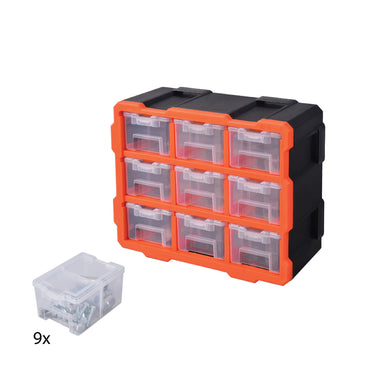 TACTIX Plastic Rack With 9 Organizers