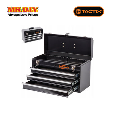 TACTIX Steel Portable Tool Chest 3 Drawer (52cm)