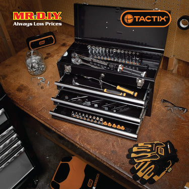TACTIX Steel Portable Tool Chest 3 Drawer (52cm)