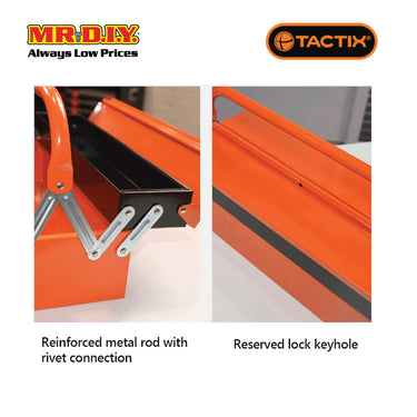 TACTIX 3-Drawer Metal Tool Box (45.7cm)
