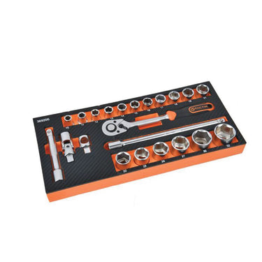 TACTIX Dr. Socket In Tray (22 pieces)
