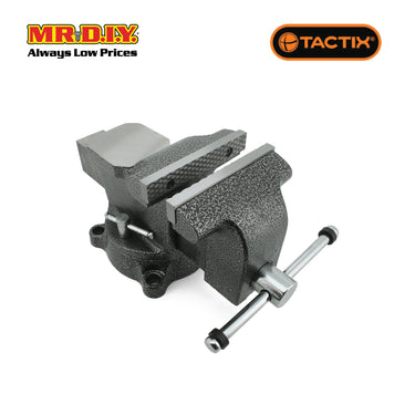 TACTIX Bench Vise With Swivel Base (90mm x 3-1/2 Inch)