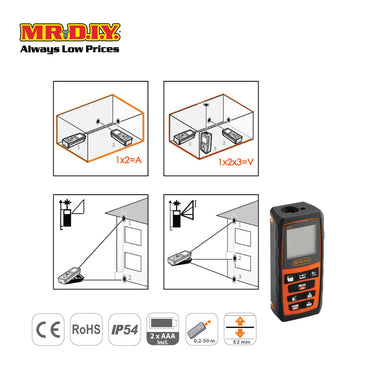 [BEST SELLER] TACTIX Laser Distance Measurer (50m)
