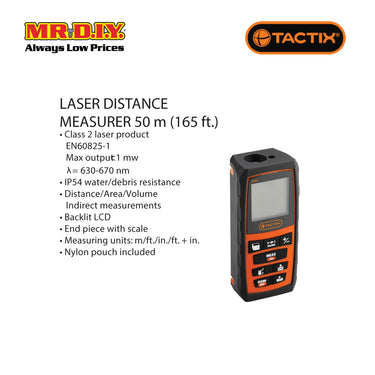 [BEST SELLER] TACTIX Laser Distance Measurer (50m)