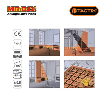TACTIX Self-Leveling 360 Degree Line Laser