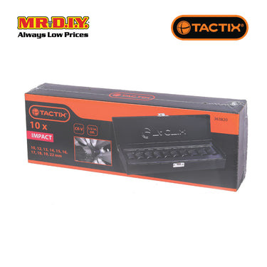 TACTIX Dr.Impact Socket Set (10 pieces x 1/2 Inch)
