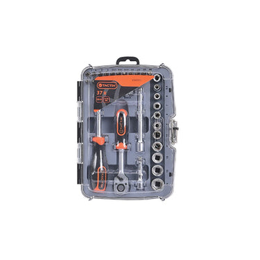 TACTIX Dr Socket Set (37 pieces x 1/4 Inch)