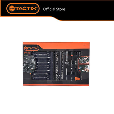 TACTIX Dr.Socket Set (70 pieces x 1/4 x 3/8 Inch)