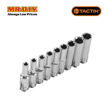 TACTIX Dr.Deep Socket (9 pieces x 1/4 Inch)