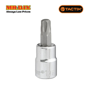 TACTIX Bit Socket Torx Set With Rack (9 pieces x 1/4 x 3/8 Inch)