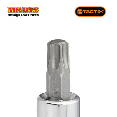 TACTIX Bit Socket Torx Set With Rack (9 pieces x 1/4 x 3/8 Inch)