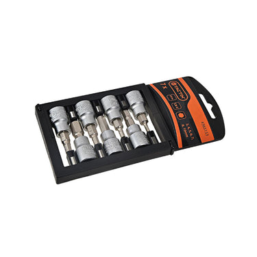 TACTIX Bit Socket Hex Set With Rack (7 pieces x 3/8 Inch)