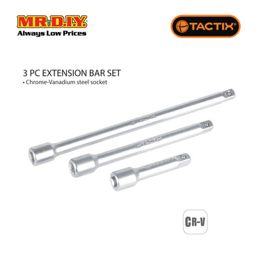 TACTIX Extension Bar Set (3 pieces x 1/2 Inch)