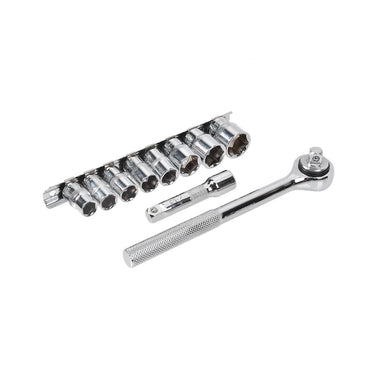 TACTIX Socket Set (10 pieces x 3/8 Inch)