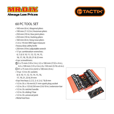 TACTIX Tool Set (60 pieces)