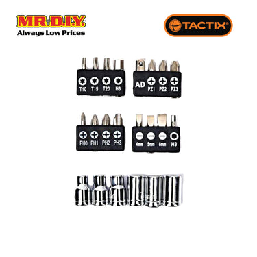 TACTIX Mini Ratchet T-Driver Set (24 pieces)