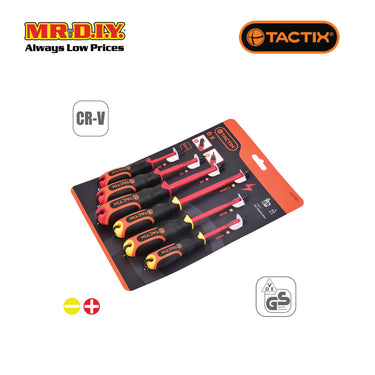 TACTIX Insulated Screwdriver Set (6 pieces)