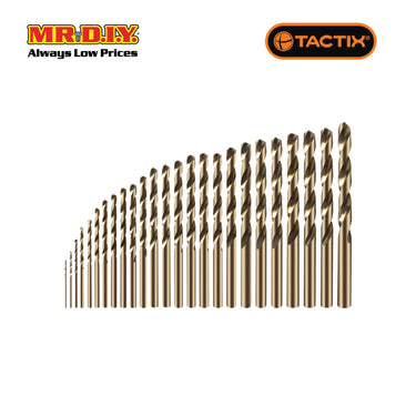 TACTIX Cobalt Drill In Metal Case (25 pieces)