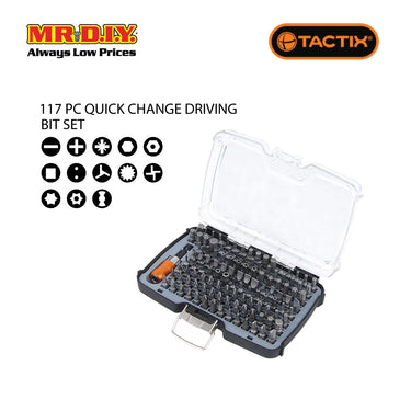 TACTIX Quick Change Driving Bit Set (117 pieces)