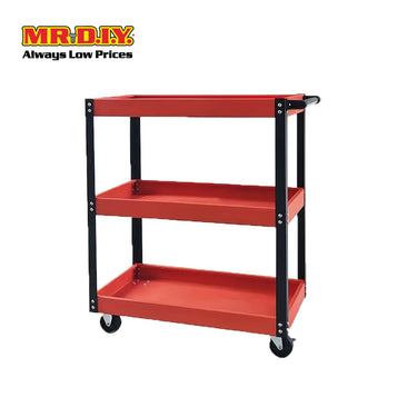 (MR.DIY) 3-Tier Multifunction Heavy-Duty Workshop Trolley Rack With Plastic Wheels