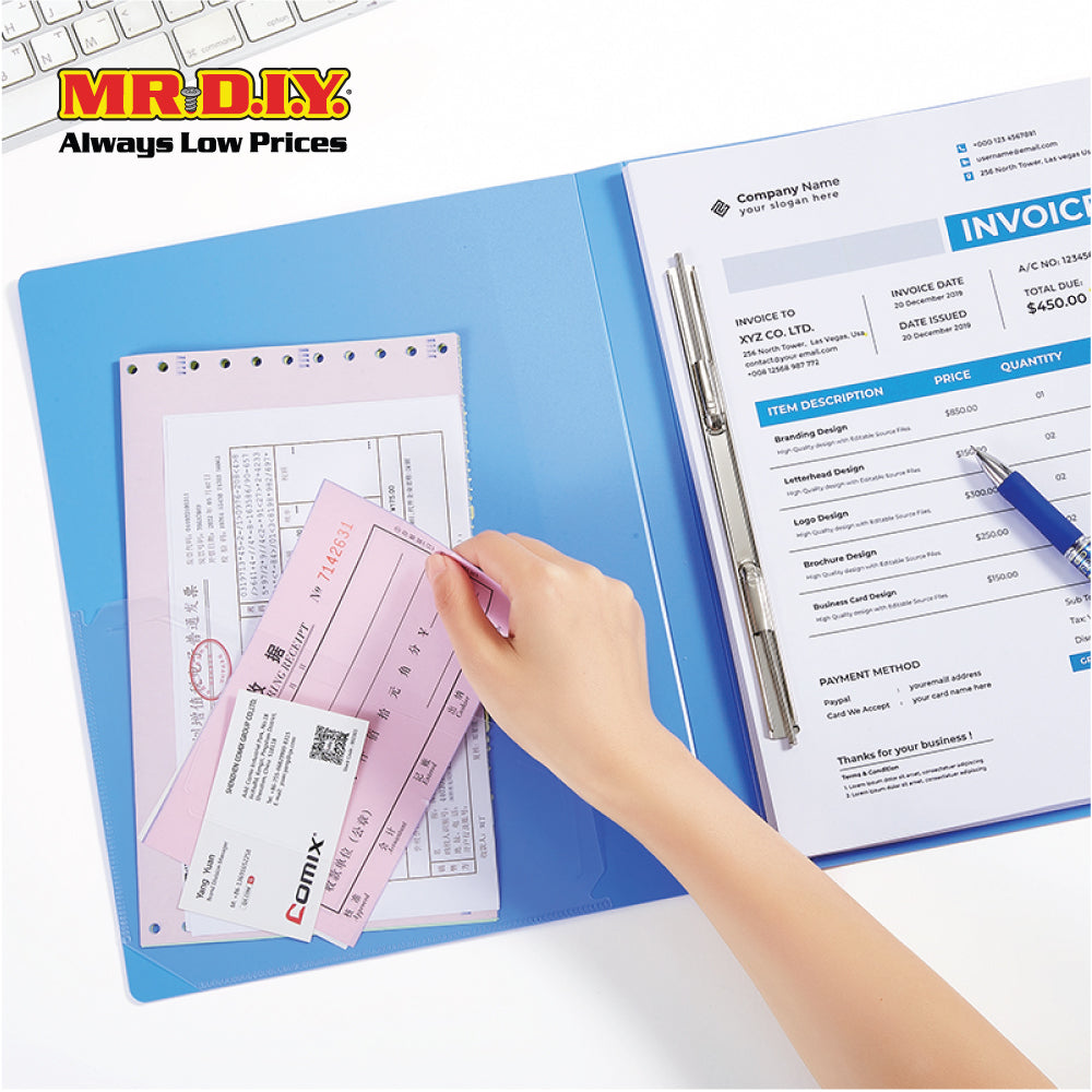 Paper File Mrdiy COMIX A4 Pressure File – MR. D.I.Y. ECOMMERCE (M) SDN BHD