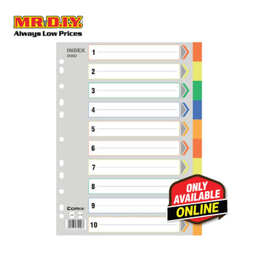 COMIX A4 Index Divider Paper (10 pieces)