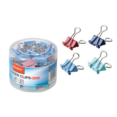 COMIX Color Binder Clips (40 pieces)(19mm)