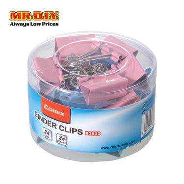 COMIX Color Binder Clips (24 pieces)(32mm)