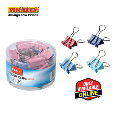 COMIX Color Binder Clips (24 pieces)(32mm)