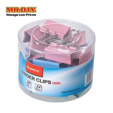 COMIX Color Binder Clip (24 pieces)(41mm)