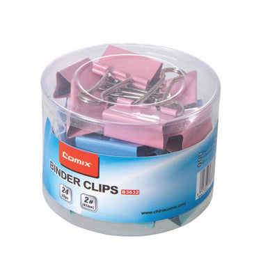 COMIX Color Binder Clip (24 pieces)(41mm)
