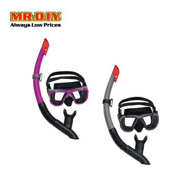 BESTWAY Inspira Adult Snorkel Ultra-Clear Scratch Resistant Adjustable Swimming Mask