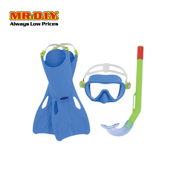 BESTWAY Crusader Essential Adjustable Impact Resistant UV Protective Child Snorkel Set