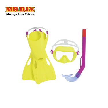 BESTWAY Crusader Essential Adjustable Impact Resistant UV Protective Child Snorkel Set