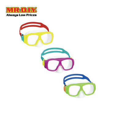 BESTWAY Explora Essential Adjustable Large Frame UV Protective Impact Resistant Youth Swimming Mask